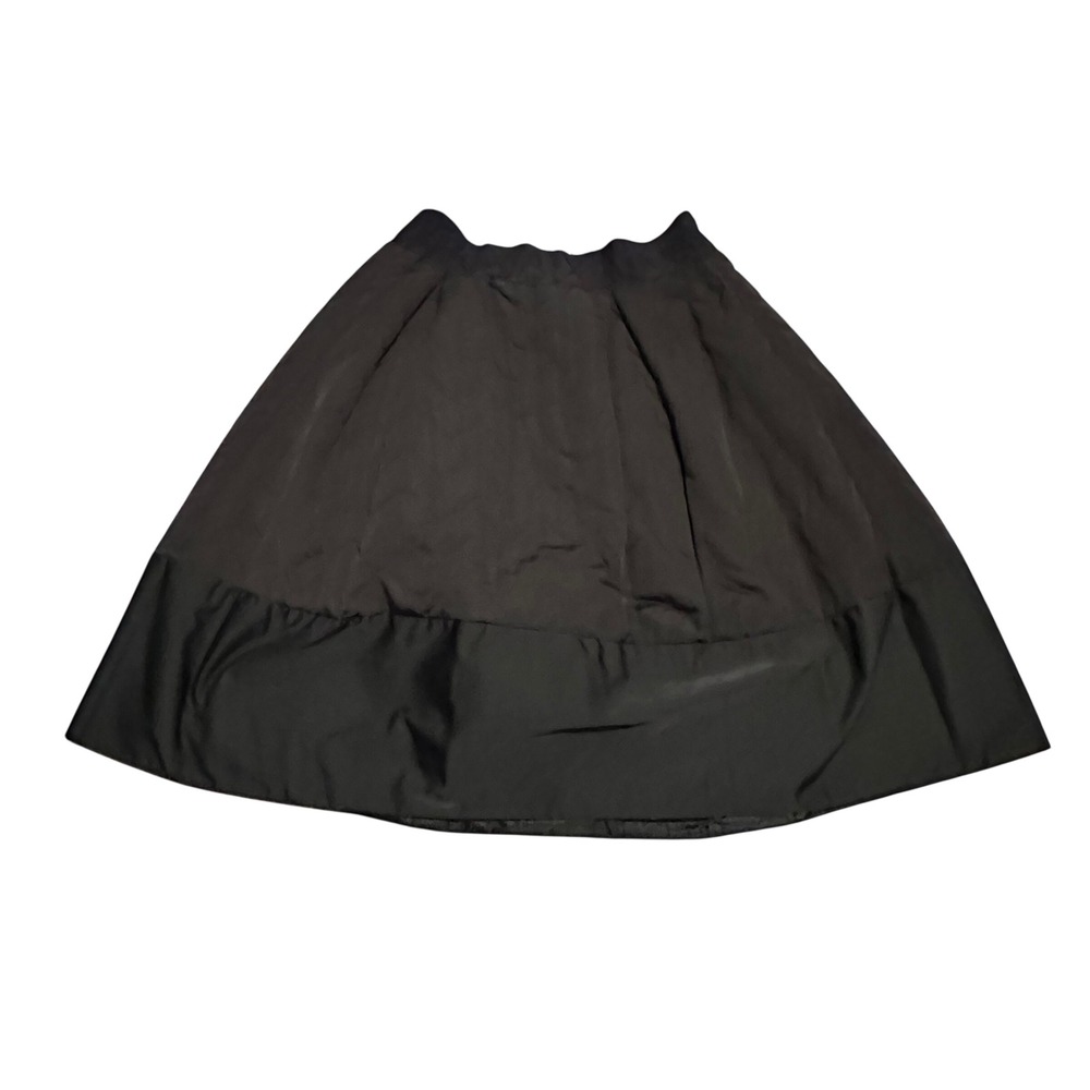 Armani Exchange Black Quilted Midi Skirt Back Zip A-Line 6ZYN09 Size 10